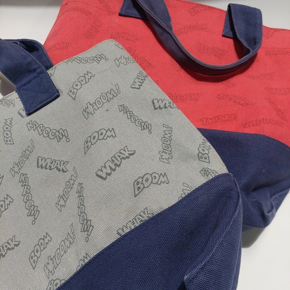 Lot of 2 Pottery Barn For Marvel Comics Tote Bags Batman Spider-Man - Picture 7 of 7